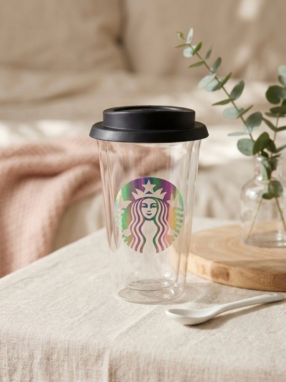Double Walled Glass Mug Tumbler